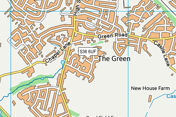 S36 6UF map - OS VectorMap District (Ordnance Survey)
