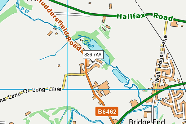 S36 7AA map - OS VectorMap District (Ordnance Survey)