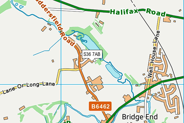 S36 7AB map - OS VectorMap District (Ordnance Survey)