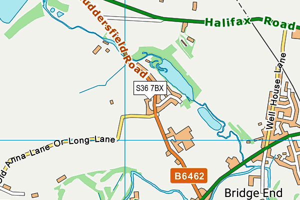 S36 7BX map - OS VectorMap District (Ordnance Survey)