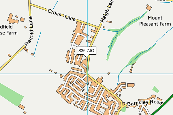 S36 7JQ map - OS VectorMap District (Ordnance Survey)