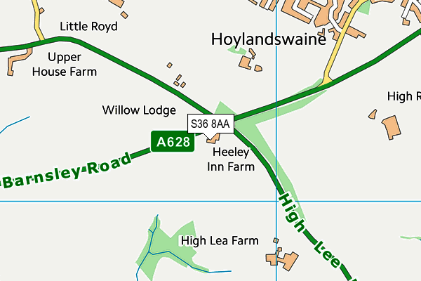 S36 8AA map - OS VectorMap District (Ordnance Survey)