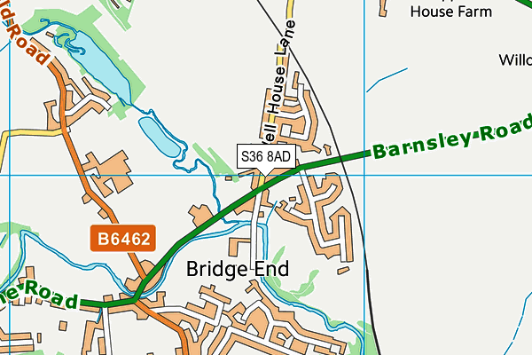 S36 8AD map - OS VectorMap District (Ordnance Survey)