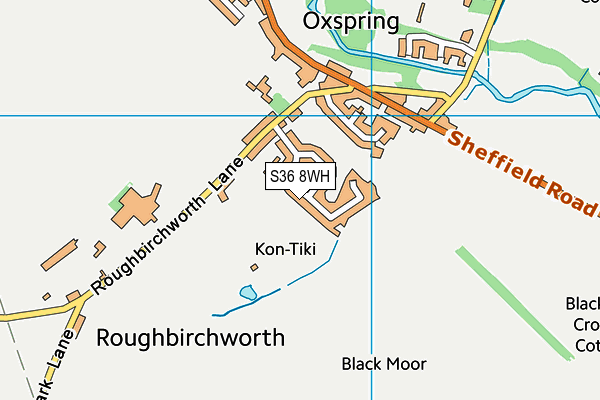 S36 8WH map - OS VectorMap District (Ordnance Survey)