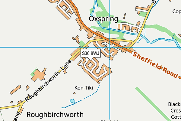 S36 8WJ map - OS VectorMap District (Ordnance Survey)