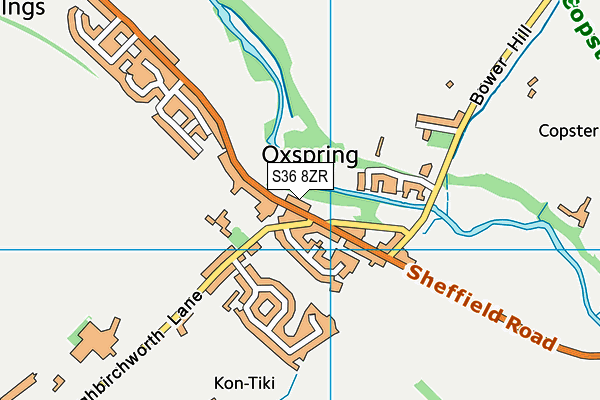 S36 8ZR map - OS VectorMap District (Ordnance Survey)