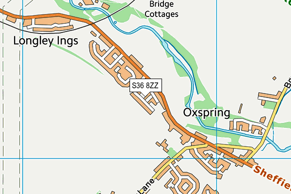 S36 8ZZ map - OS VectorMap District (Ordnance Survey)