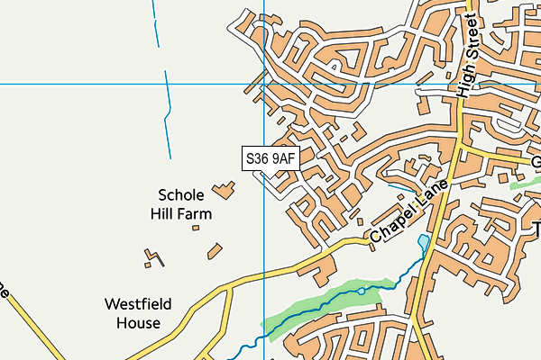S36 9AF map - OS VectorMap District (Ordnance Survey)