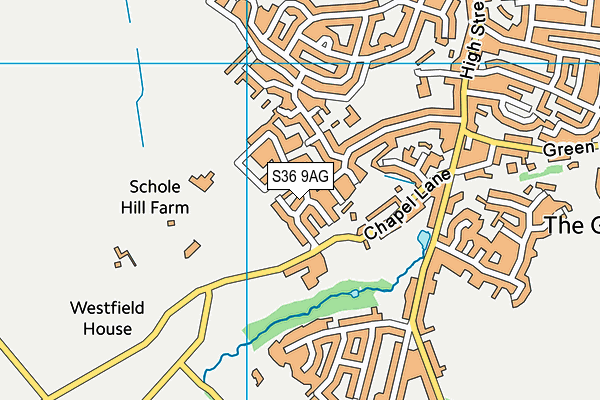 S36 9AG map - OS VectorMap District (Ordnance Survey)