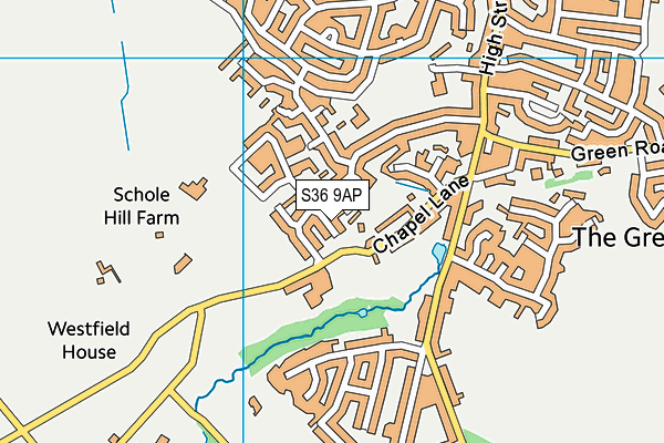 S36 9AP map - OS VectorMap District (Ordnance Survey)