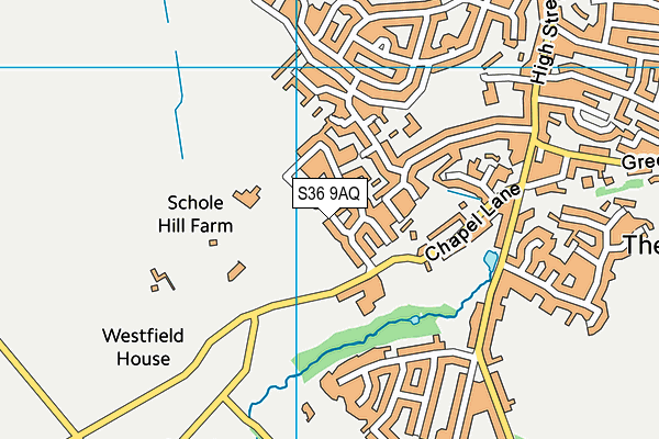 S36 9AQ map - OS VectorMap District (Ordnance Survey)