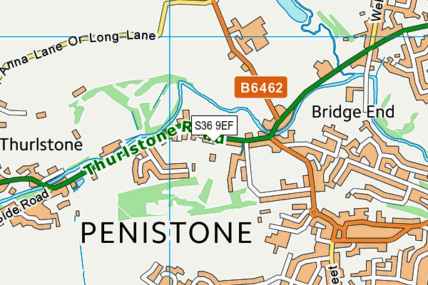 Penistone Leisure Centre map (S36 9EF) - OS VectorMap District (Ordnance Survey)