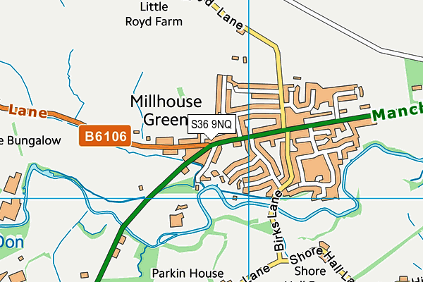 Millhouse Pitch map (S36 9NQ) - OS VectorMap District (Ordnance Survey)
