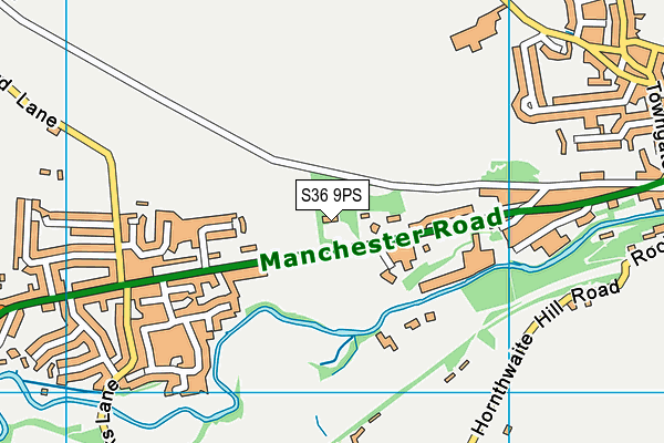 S36 9PS map - OS VectorMap District (Ordnance Survey)