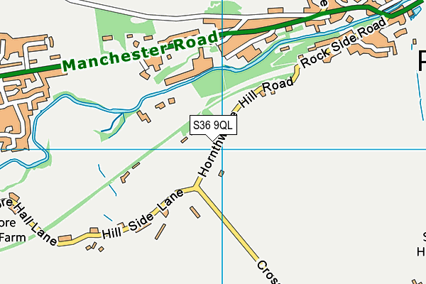S36 9QL map - OS VectorMap District (Ordnance Survey)
