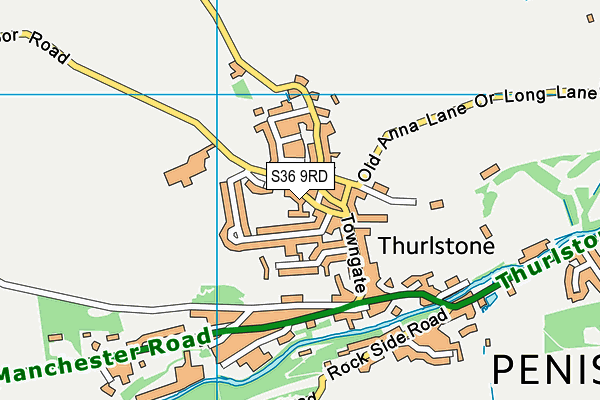 Thurlstone Primary School map (S36 9RD) - OS VectorMap District (Ordnance Survey)