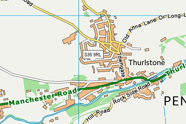 S36 9RL map - OS VectorMap District (Ordnance Survey)
