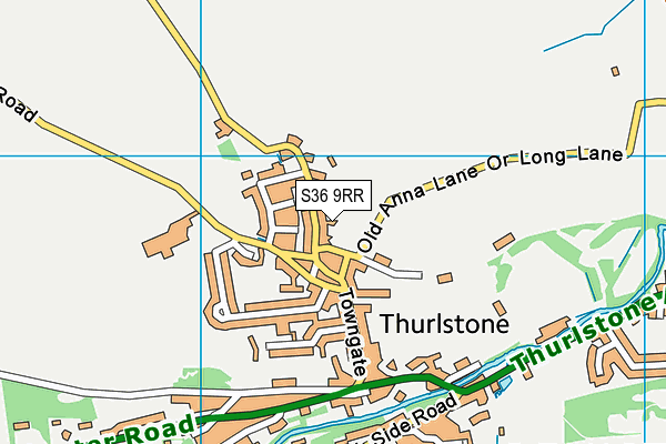 S36 9RR map - OS VectorMap District (Ordnance Survey)