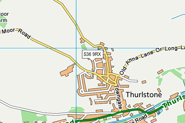 S36 9RX map - OS VectorMap District (Ordnance Survey)