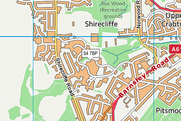 S4 7BP map - OS VectorMap District (Ordnance Survey)