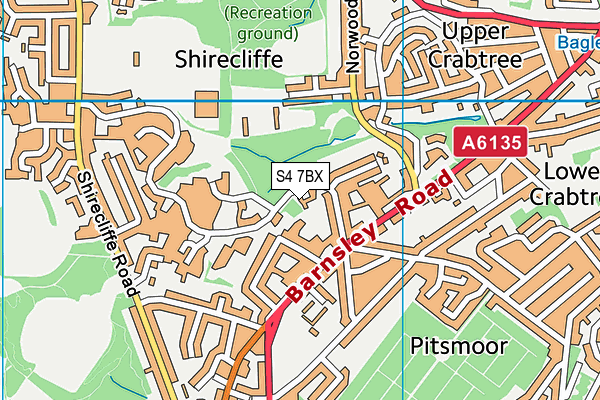 St Catherine's Catholic Primary School (Hallam) map (S4 7BX) - OS VectorMap District (Ordnance Survey)