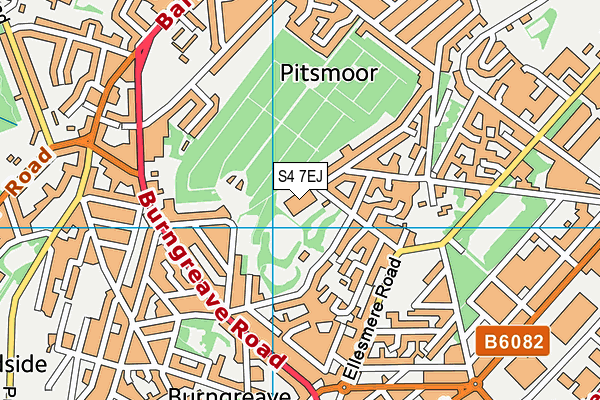 Byron Wood Primary Academy map (S4 7EJ) - OS VectorMap District (Ordnance Survey)