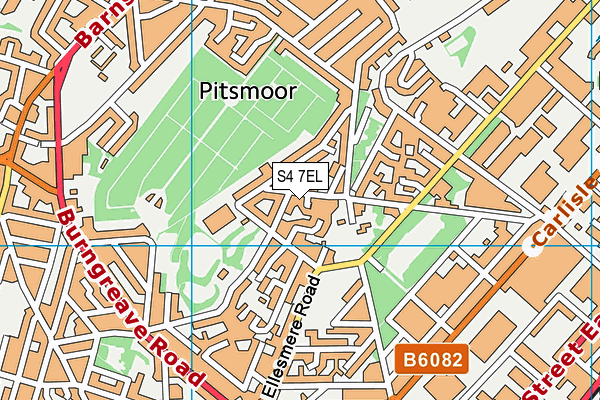 S4 7EL map - OS VectorMap District (Ordnance Survey)