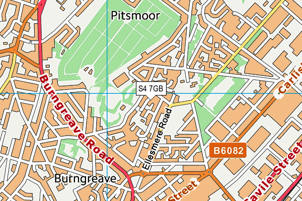 S4 7GB map - OS VectorMap District (Ordnance Survey)