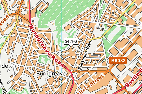 S4 7HG map - OS VectorMap District (Ordnance Survey)