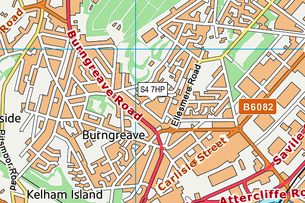 S4 7HP map - OS VectorMap District (Ordnance Survey)