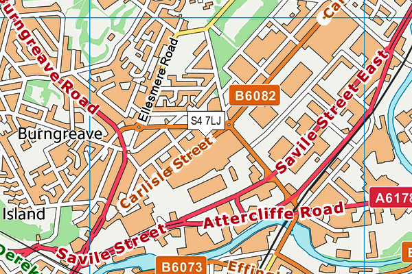 Puregym (Sheffield North) map (S4 7LJ) - OS VectorMap District (Ordnance Survey)
