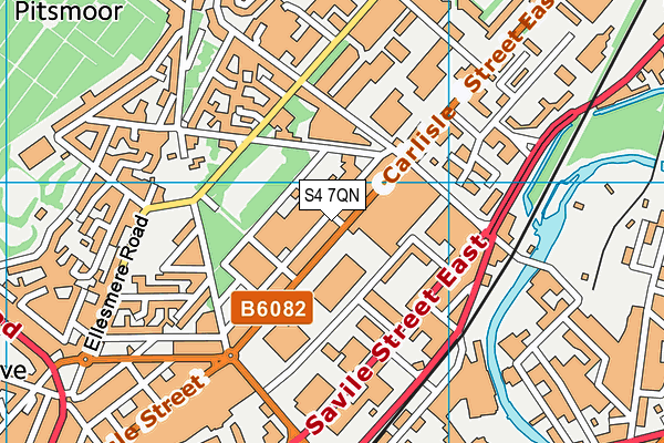 S4 7QN map - OS VectorMap District (Ordnance Survey)