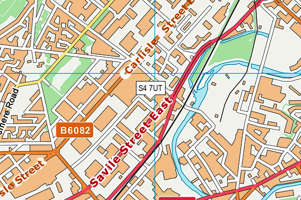 S4 7UT map - OS VectorMap District (Ordnance Survey)