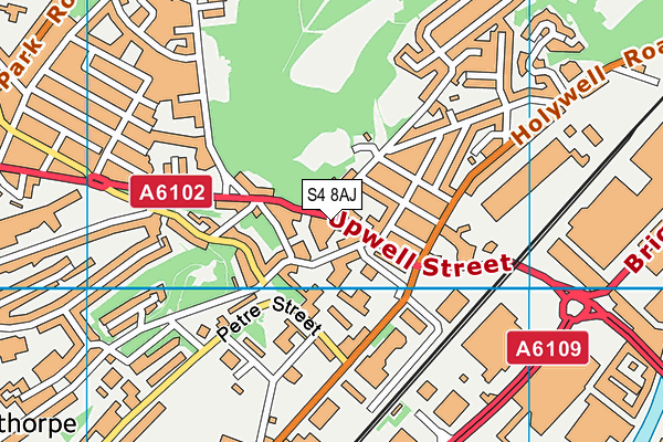 S4 8AJ map - OS VectorMap District (Ordnance Survey)