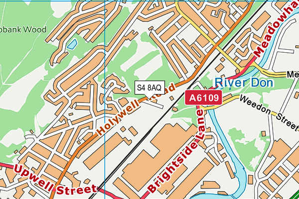 S4 8AQ map - OS VectorMap District (Ordnance Survey)