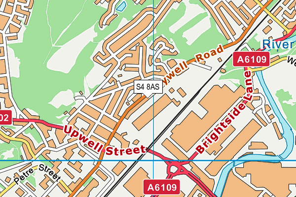 S4 8AS map - OS VectorMap District (Ordnance Survey)