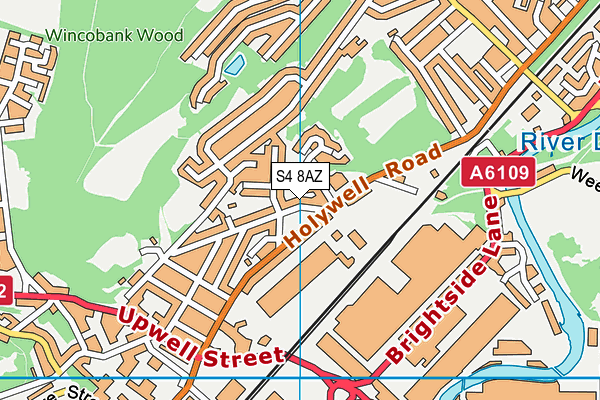 S4 8AZ map - OS VectorMap District (Ordnance Survey)