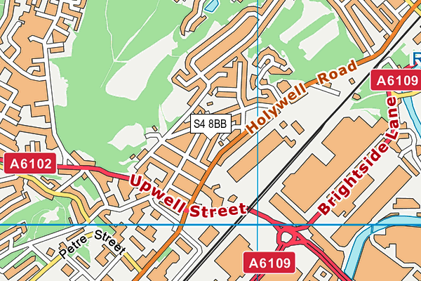 S4 8BB map - OS VectorMap District (Ordnance Survey)