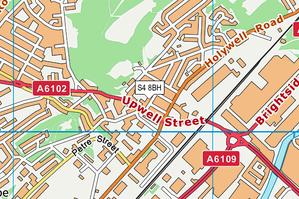 S4 8BH map - OS VectorMap District (Ordnance Survey)