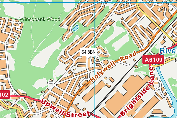 S4 8BN map - OS VectorMap District (Ordnance Survey)