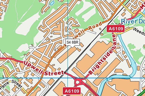S4 8BR map - OS VectorMap District (Ordnance Survey)