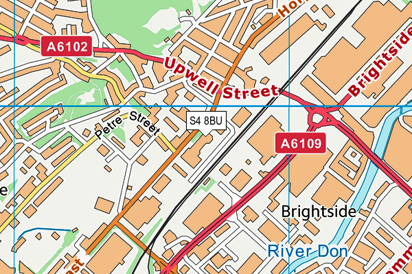 S4 8BU map - OS VectorMap District (Ordnance Survey)