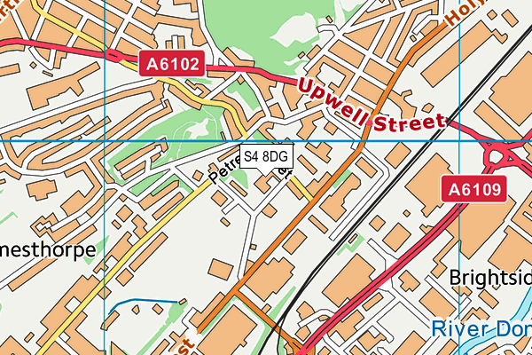S4 8DG map - OS VectorMap District (Ordnance Survey)