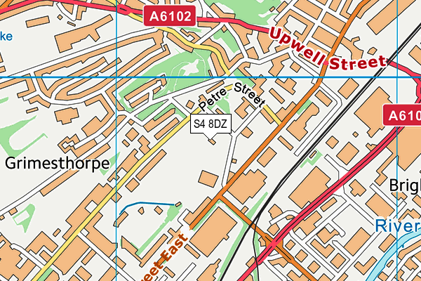 S4 8DZ map - OS VectorMap District (Ordnance Survey)
