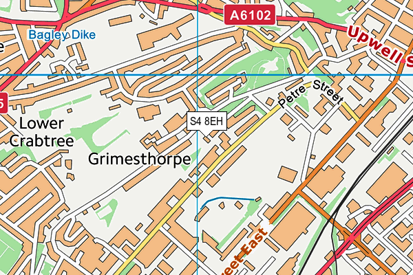 S4 8EH map - OS VectorMap District (Ordnance Survey)