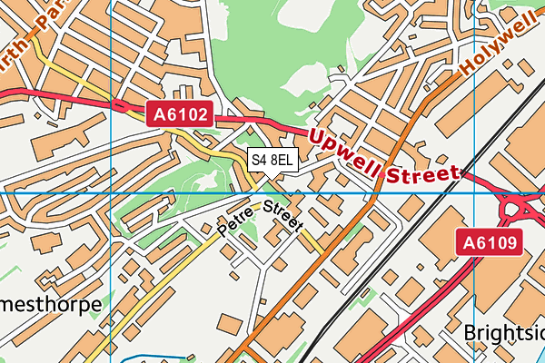 S4 8EL map - OS VectorMap District (Ordnance Survey)