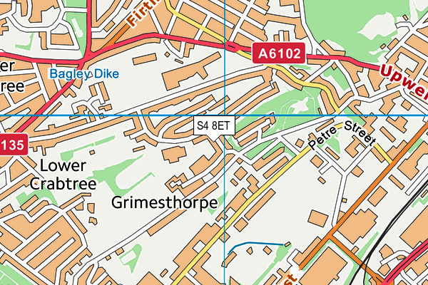 S4 8ET map - OS VectorMap District (Ordnance Survey)