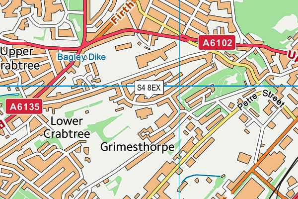 Whiteways Primary School map (S4 8EX) - OS VectorMap District (Ordnance Survey)