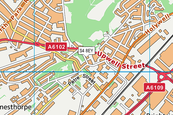 S4 8EY map - OS VectorMap District (Ordnance Survey)