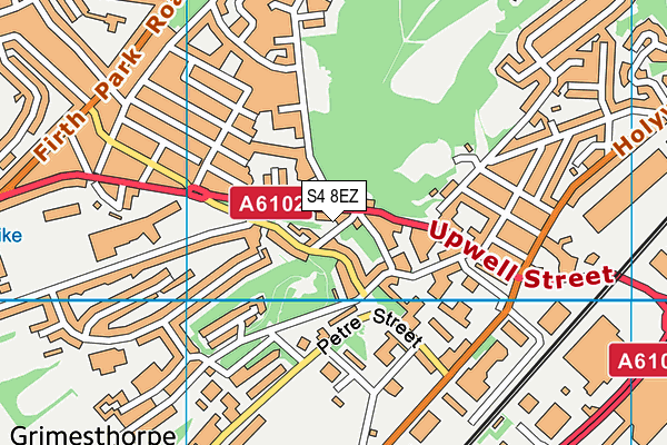 S4 8EZ map - OS VectorMap District (Ordnance Survey)
